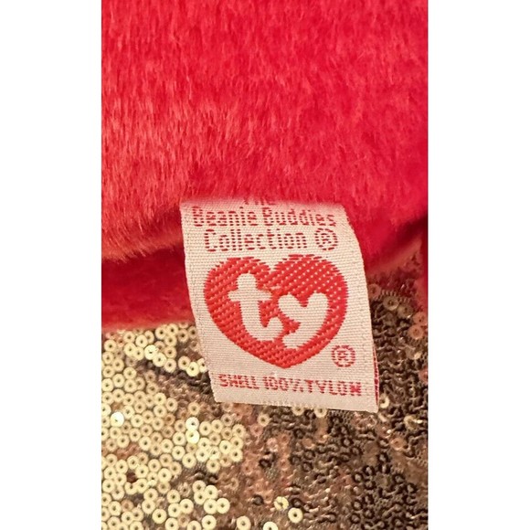 TY BEANIE BUDDIES RED ROVER DOG W/ Handkerchief, Plush Stuffed Animal Puppy P9 - Picture 5 of 11